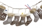 Preview: Megashop 2000 - Adventskalender Stiefelchen Girlande braun weiss zum Befüllen