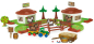 Preview: Wader Kid Cars 3D Pferderanch Pferde Spielset mit Pferdeboxen und Traktor