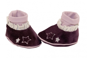Baby Hausschuhe lila Babyschühchen Babyschuhe Moulin Roty