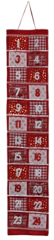 Megashop 2000 - Adventskalender XXL rot - mit extra großen Taschen zum Befüllen