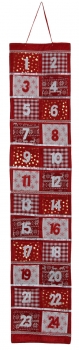 Adventskalender XXL rot - mit extra großen Taschen zum Befüllen