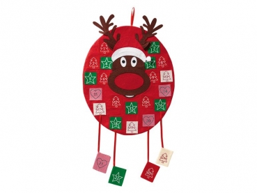 Megashop 2000 - Adventskalender Elch rund zum Aufhängen und Befüllen