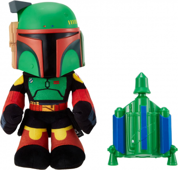 Star Wars Boba Fett Plüschfigur 30cm mit Stimmenimitator und Raketenwerfer