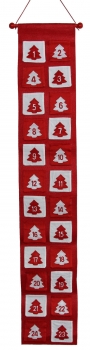 Megashop 2000 - Adventskalender rot weiss zum Aufhängen und Befüllen