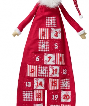 Megashop 2000 - Adventskalender Nikolaus zum Aufhängen und Befüllen 125 x 30 cm