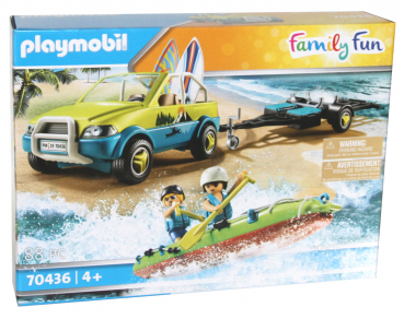 Playmobil Family Fun 70436 - Strandauto mit Kanuanhänger