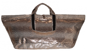 brasi&brasi Shopper Tasche croco rosegold Strandtasche - Gr. 1 brasi