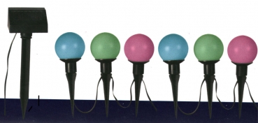 Solar Lichterkette 6er LED mit Farbwechsel - Solarleuchte