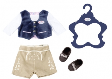 Zapf Creation 824511 - Baby Born Trachtenoutfit - Lederhose Jacke Schuhe für Puppe