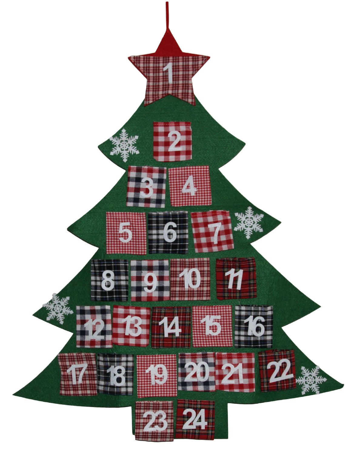 2000 Adventskalender Tannenbaum zum Aufhängen und Befüllen