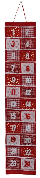 Megashop 2000 - Adventskalender XXL rot - mit extra großen Taschen zum Befüllen