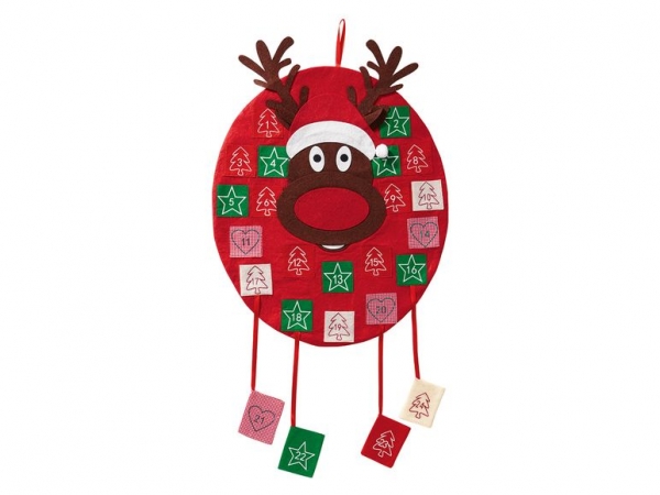 Megashop 2000 - Adventskalender Elch rund zum Aufhängen und Befüllen