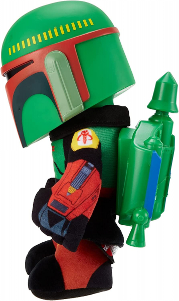 Star Wars Boba Fett Plüschfigur 30cm mit Stimmenimitator und Raketenwerfer