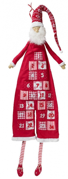 Megashop 2000 - Adventskalender Nikolaus zum Aufhängen und Befüllen 125 x 30 cm