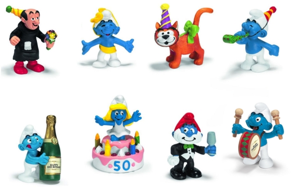 Schleich 20894 - Party Schlümpfe 8er Set Gargamel Azrael usw.
