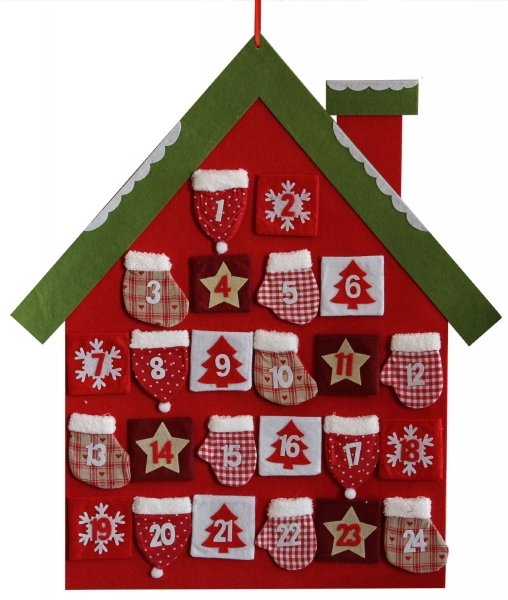 Megashop 2000 - Adventskalender großes Haus zum Aufhängen und Befüllen