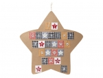 Adventskalender Stern zum Aufhängen und Befüllen